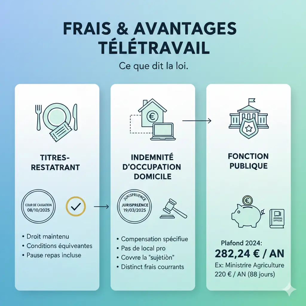 Ce que dit la loi sur les frais et avantages télétravail