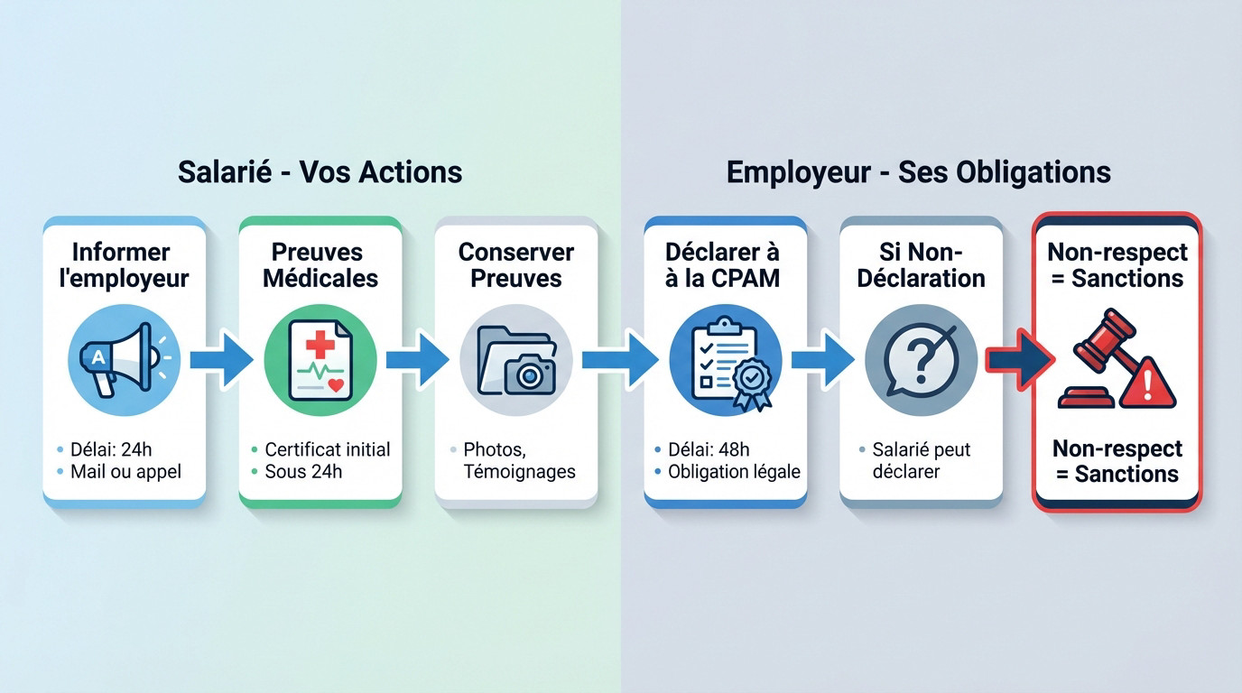 Procédure de déclaration d'un accident en télétravail