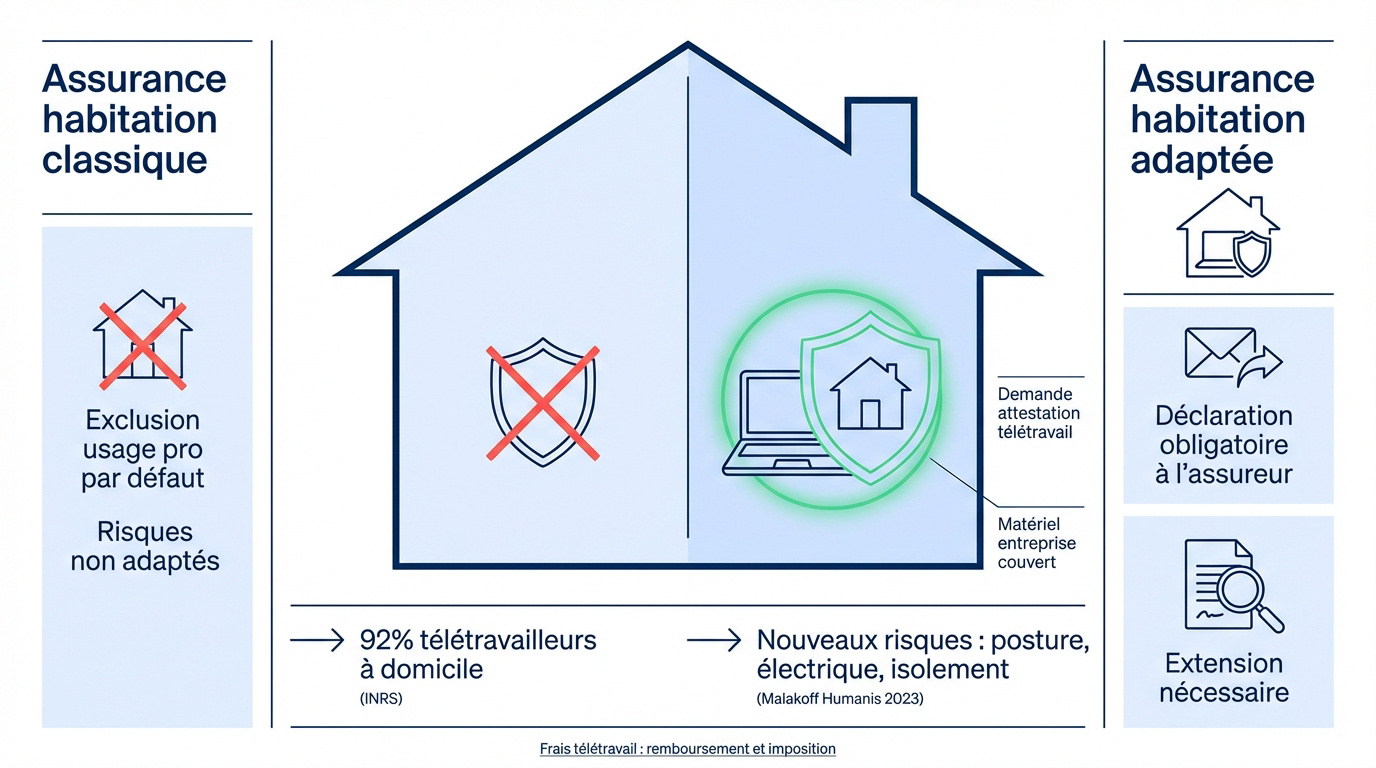 Comparaison assurance habitation et t&eacute;l&eacute;travail