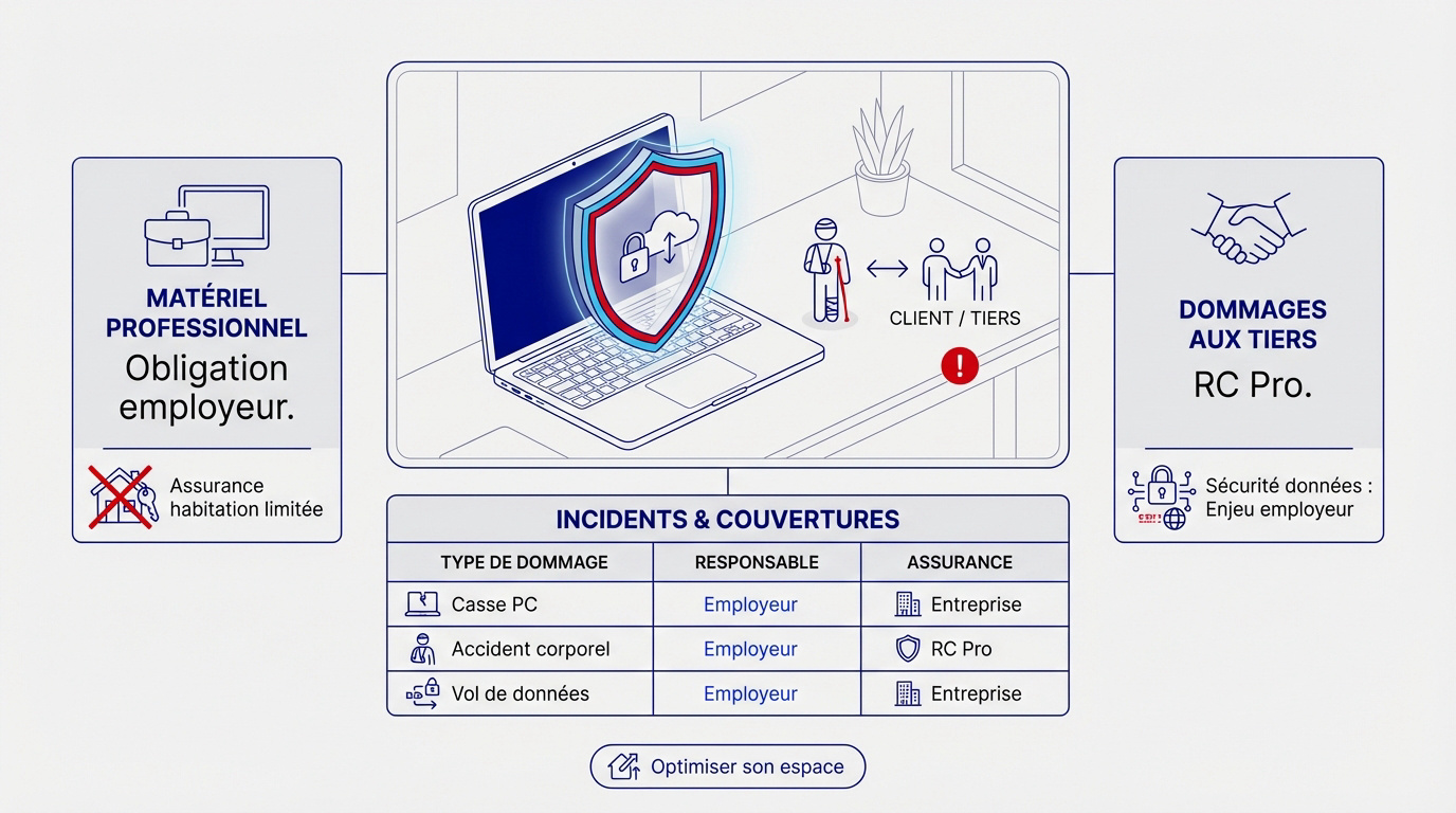 Femme en t&eacute;l&eacute;travail utilisant un ordinateur portable professionnel dans un bureau lumineux