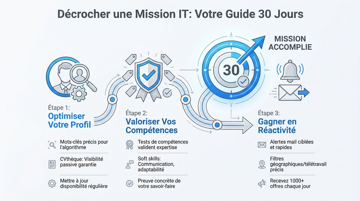 Une femme d'origine ethnique diverse travaille avec concentration sur son ordinateur portable pour trouver une mission IT