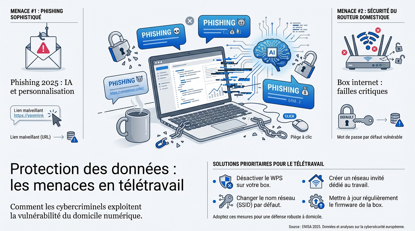 Femme d'origine ethnique diverse travaillant sereinement à domicile sur son ordinateur portable sécurisé