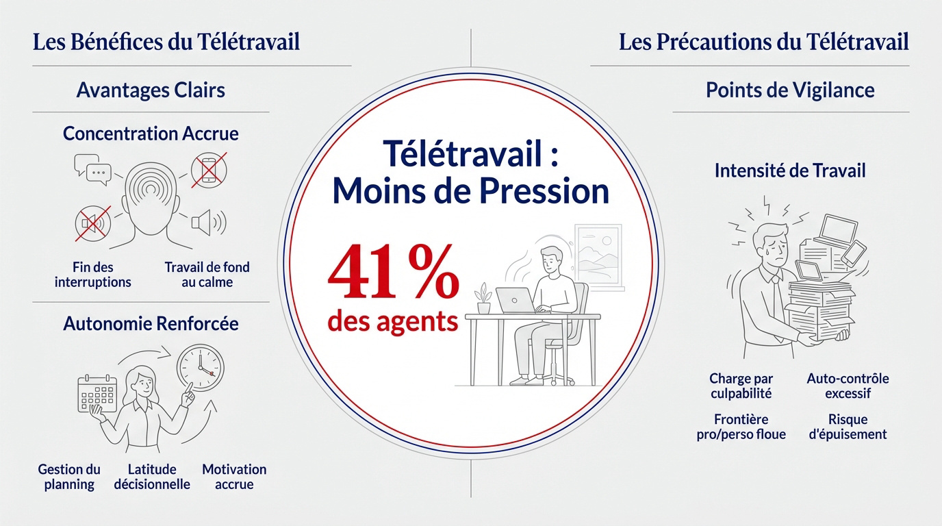 Femmes de diverses origines travaillant sereinement à domicile pour la fonction publique