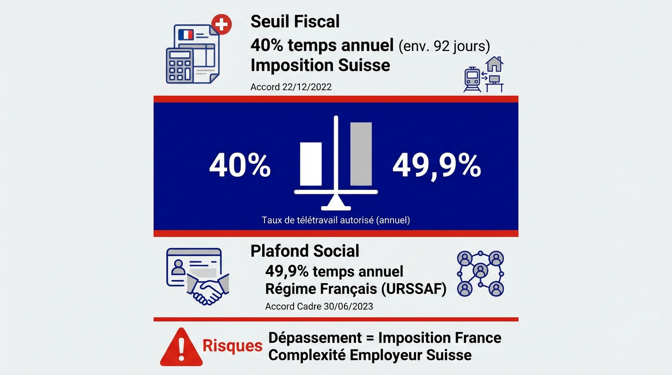 Seuils télétravail frontaliers